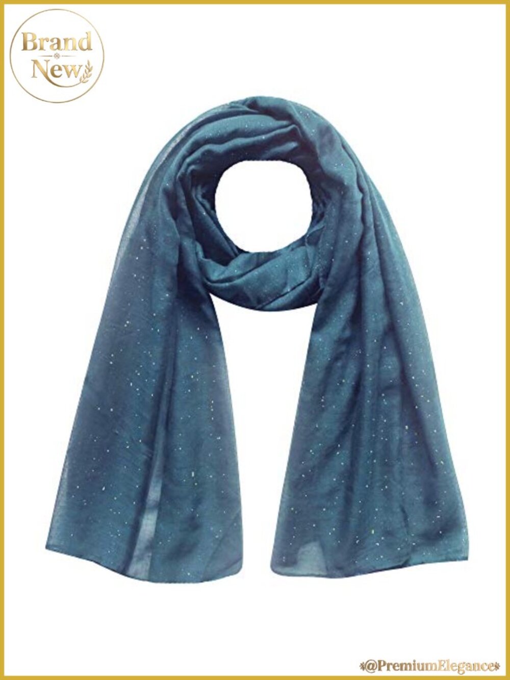 Shimmer Sparkle Glitter Sheer Maxi Shawl Scarf Hijab Lightweight Viscose